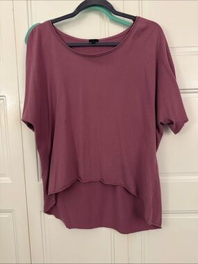 Unk Mauve Layered High-Low Short-Sleeve Top